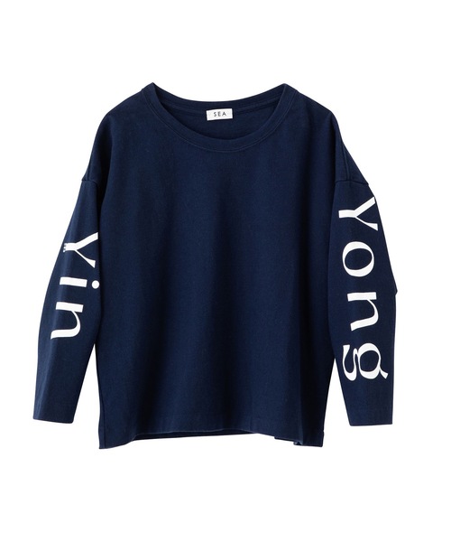 SEA(シー)の「SEA CHIBI GRAPHIC L/S TEE (YIN YONG)(Tシャツ/カットソー・キッズ・ネイビー系/イエロー/ホワイト・0/2/1)」の8枚目の写真