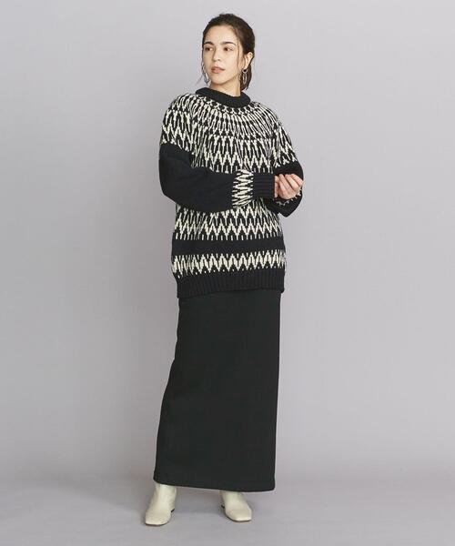 BEAUTY&YOUTH UNITED ARROWS(ビューティーアンドユースユナイテッドアローズ)の「BY 裏起毛バックスリット タイトマキシスカート -ウォッシャブル-(スカート・レディース・ブラック/ベージュ・FREE)」の6枚目の写真