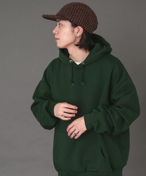 SENSE OF PLACE by URBAN RESEARCH（センスオブプレイスバイアーバンリサーチ）の「ウラキモウスフレスウェットパーカ（パーカー・メンズ・グリーン/ブラック/ライトブルー/ライトグレー・X-LARGE/LARGE/MEDIUM）」の4枚目の写真