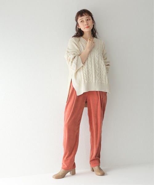 JOURNAL STANDARD relume（ジャーナルスタンダード　レリューム）の「ベロアイージーパンツ（その他パンツ・レディース・ブラウン/ネイビー/ピンク・36/38）」の15枚目の写真
