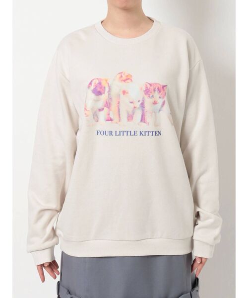 merry jenny（メリージェニー）の「four little kittenトレーナー（Tシャツ/カットソー・レディース・アイボリー/ブラック/ブルー・FREE）」の22枚目の写真