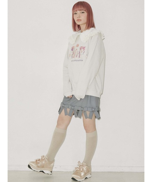 merry jenny（メリージェニー）の「four little kittenトレーナー（Tシャツ/カットソー・レディース・アイボリー/ブラック/ブルー・FREE）」の4枚目の写真