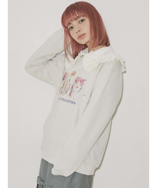 merry jenny（メリージェニー）の「four little kittenトレーナー（Tシャツ/カットソー・レディース・アイボリー/ブラック/ブルー・FREE）」の6枚目の写真