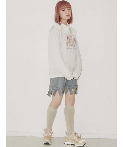 merry jenny（メリージェニー）の「four little kittenトレーナー（Tシャツ/カットソー・レディース・アイボリー/ブラック/ブルー・FREE）」の9枚目の写真