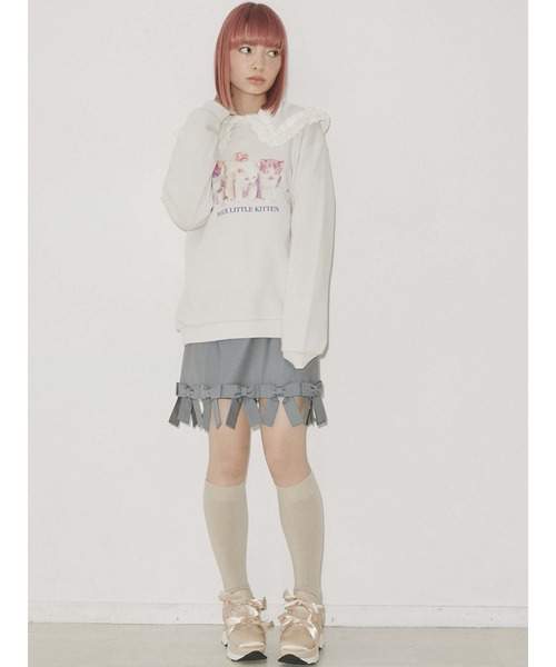 merry jenny（メリージェニー）の「four little kittenトレーナー（Tシャツ/カットソー・レディース・アイボリー/ブラック/ブルー・FREE）」の12枚目の写真