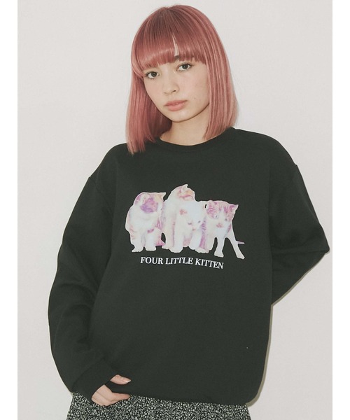 merry jenny（メリージェニー）の「four little kittenトレーナー（Tシャツ/カットソー・レディース・アイボリー/ブラック/ブルー・FREE）」の13枚目の写真