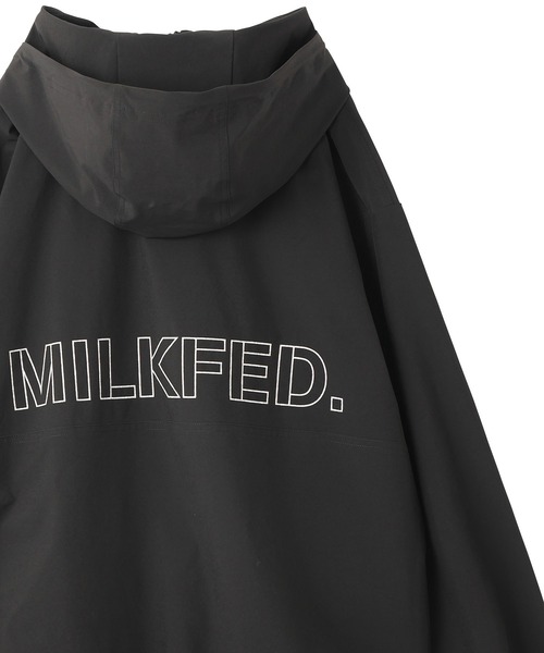 MILKFED.（ミルクフェド）の「BACK LOGO BLOUSON（ブルゾン・レディース・ブラック/ライトグリーン/オフホワイト/レッド/ライトパープル/ネイビー・S/M）」の6枚目の写真