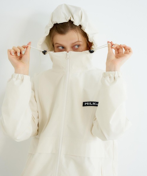 MILKFED.（ミルクフェド）の「BACK LOGO BLOUSON（ブルゾン・レディース・ブラック/ライトグリーン/オフホワイト/レッド/ライトパープル/ネイビー・S/M）」の19枚目の写真