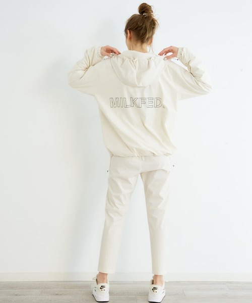 MILKFED.（ミルクフェド）の「BACK LOGO BLOUSON（ブルゾン・レディース・ブラック/ライトグリーン/オフホワイト/レッド/ライトパープル/ネイビー・S/M）」の15枚目の写真