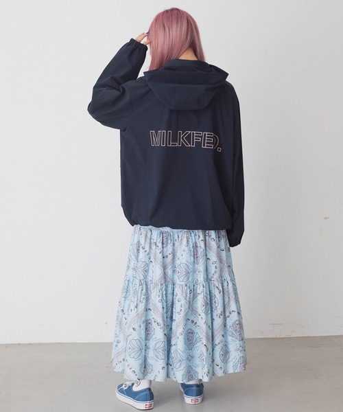 MILKFED.（ミルクフェド）の「BACK LOGO BLOUSON（ブルゾン・レディース・ブラック/ライトグリーン/オフホワイト/レッド/ライトパープル/ネイビー・S/M）」の21枚目の写真