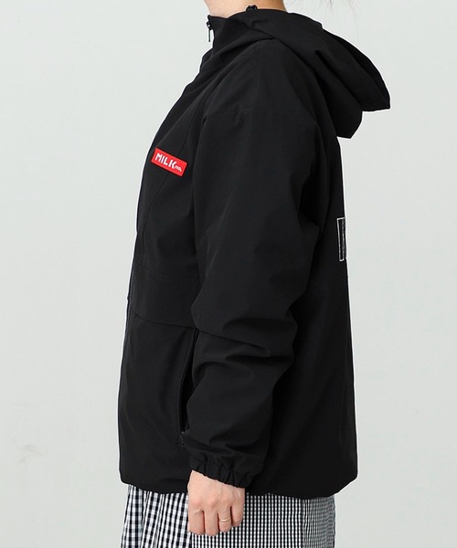 MILKFED.（ミルクフェド）の「BACK LOGO BLOUSON（ブルゾン・レディース・ブラック/ライトグリーン/オフホワイト/レッド/ライトパープル/ネイビー・S/M）」の17枚目の写真