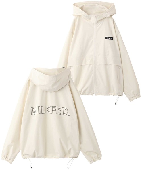 MILKFED.（ミルクフェド）の「BACK LOGO BLOUSON（ブルゾン・レディース・ブラック/ライトグリーン/オフホワイト/レッド/ライトパープル/ネイビー・S/M）」の11枚目の写真