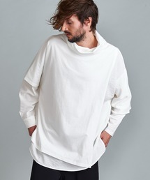 NO ID. | ◇アシンメトリーレイヤードオフタートルロンT(Tシャツ/カットソー)