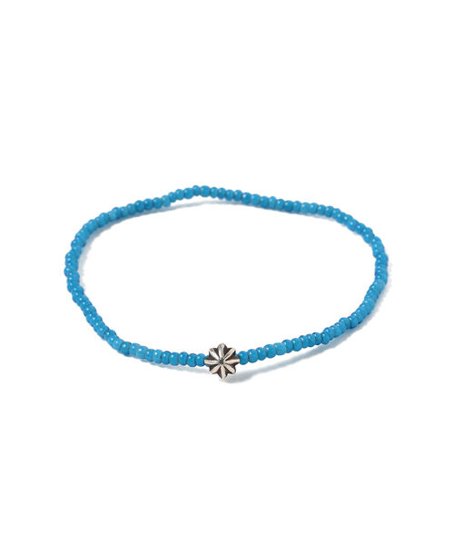 BEAMS BOY（ビームスボーイ）の「ROSETTA PRAYER / ホワイトハーツ ビーズ アンクレット（アンクレット・レディース・レッド/ブルー・ONE SIZE）」の6枚目の写真