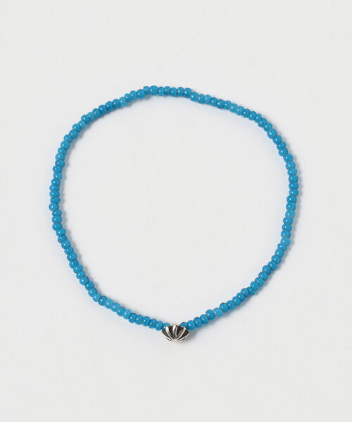 BEAMS BOY（ビームスボーイ）の「ROSETTA PRAYER / ホワイトハーツ ビーズ アンクレット（アンクレット・レディース・レッド/ブルー・ONE SIZE）」の8枚目の写真