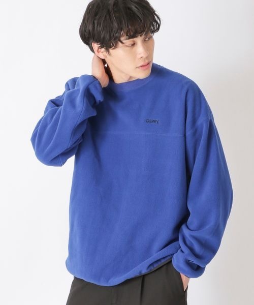 LOWRYS FARM（ローリーズファーム）の「ＧＥＲＲＹフリースクルー　260133（その他トップス・メンズ・ブラック/グレー/ブルー/アイボリー・MEDIUM/LARGE）」の2枚目の写真