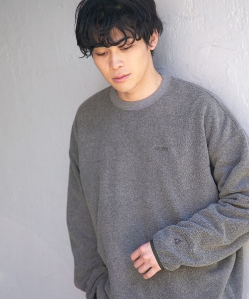 LOWRYS FARM（ローリーズファーム）の「ＧＥＲＲＹフリースクルー　260133（その他トップス・メンズ・ブラック/グレー/ブルー/アイボリー・MEDIUM/LARGE）」の5枚目の写真