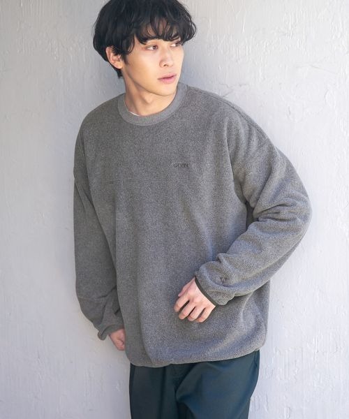 LOWRYS FARM（ローリーズファーム）の「ＧＥＲＲＹフリースクルー　260133（その他トップス・メンズ・ブラック/グレー/ブルー/アイボリー・MEDIUM/LARGE）」の6枚目の写真