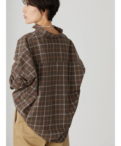 AMERICAN HOLIC(アメリカンホリック)の「綿ビエラドルマンチェックシャツ(シャツ/ブラウス・レディース・ブラウン系その他4/その他9/ブラック系その他3/ブルー系その他5/アイボリー・L/M)」の8枚目の写真