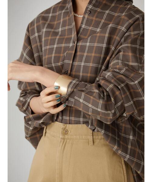 AMERICAN HOLIC(アメリカンホリック)の「綿ビエラドルマンチェックシャツ(シャツ/ブラウス・レディース・ブラウン系その他4/その他9/ブラック系その他3/ブルー系その他5/アイボリー・L/M)」の10枚目の写真
