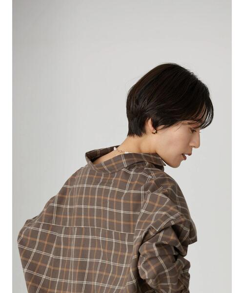 AMERICAN HOLIC(アメリカンホリック)の「綿ビエラドルマンチェックシャツ(シャツ/ブラウス・レディース・ブラウン系その他4/その他9/ブラック系その他3/ブルー系その他5/アイボリー・L/M)」の11枚目の写真