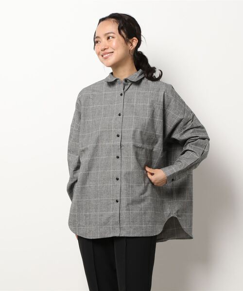 AMERICAN HOLIC(アメリカンホリック)の「綿ビエラドルマンチェックシャツ(シャツ/ブラウス・レディース・ブラウン系その他4/その他9/ブラック系その他3/ブルー系その他5/アイボリー・L/M)」の21枚目の写真