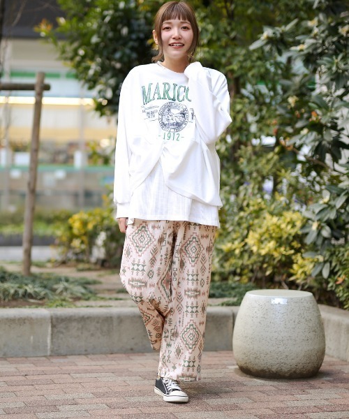 チチカカ(チチカカ)の「ラグプリントパンツ(その他パンツ・レディース・アイボリー/ベージュ/ブラック・FREE)」の6枚目の写真