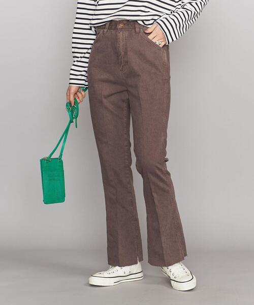 Wranglerブラウンデニム フレアパンツ Sサイズ Wrangler（ラングラー）の「【別注】＜Wrangler＞ブラウンデニム