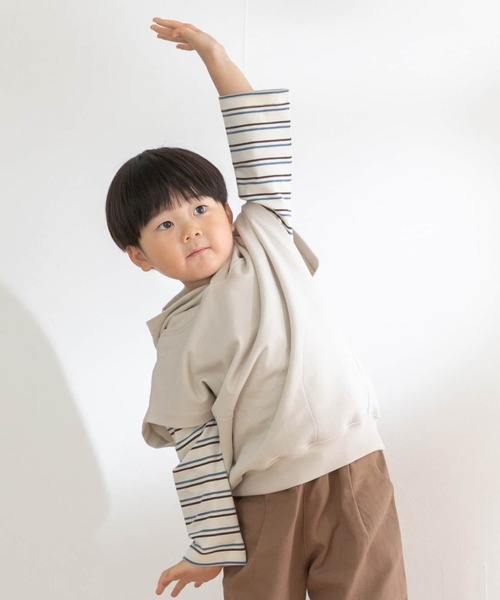 URBAN RESEARCH DOORS(アーバンリサーチドアーズ)の「OG裏毛フーディベスト(KIDS)(Tシャツ/カットソー・キッズ・ライトグレー/ベージュ・105/120/135)」の5枚目の写真