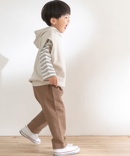 URBAN RESEARCH DOORS(アーバンリサーチドアーズ)の「OG裏毛フーディベスト(KIDS)(Tシャツ/カットソー・キッズ・ライトグレー/ベージュ・105/120/135)」の7枚目の写真