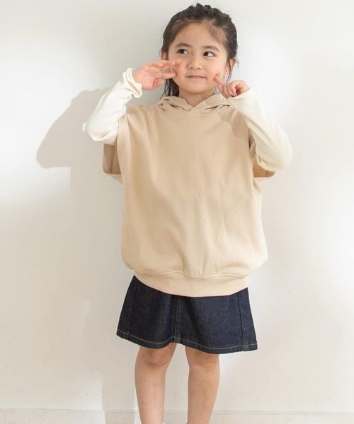 URBAN RESEARCH DOORS(アーバンリサーチドアーズ)の「OG裏毛フーディベスト(KIDS)(Tシャツ/カットソー・キッズ・ライトグレー/ベージュ・105/120/135)」の8枚目の写真