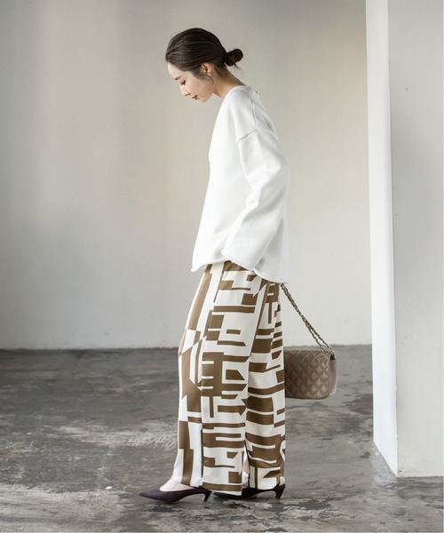 Noble（ノーブル）の「バイカラーコンポジションプリントパンツ◆（その他パンツ・レディース・ブラウン・FREE）」の21枚目の写真