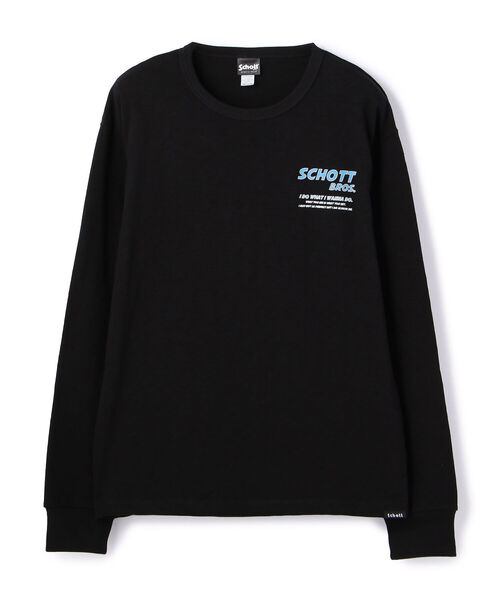 schott（ショット）の「Schott/ショット/8 BALL GIRL LS T-SHIRT/エイトボール ガールTシャツ（Tシャツ/カットソー・メンズ・ブラック/ホワイト/マスタード・MEDIUM/LARGE/X-LARGE/XX-LARGE）」の5枚目の写真