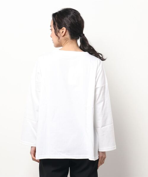 ZUCCa(ズッカ)の「レイヤーLOGO T/長袖Tシャツ(Tシャツ/カットソー・レディース・ホワイト/ブラック・M size)」の3枚目の写真