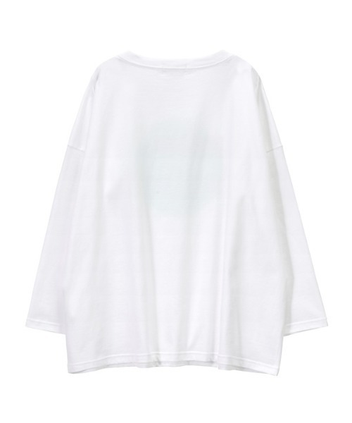 ZUCCa(ズッカ)の「レイヤーLOGO T/長袖Tシャツ(Tシャツ/カットソー・レディース・ホワイト/ブラック・M size)」の7枚目の写真