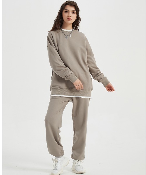 .KOM（ドットコム）の「A'GEM/9 × .kom『.kom/ドットケーオーエム』Two-piece Sets Sweatshirt/Pants 上下セットアップ スウェットシャツ/パンツ（スウェット・メンズ・ブルー/ライトブルー/ブラック/ミント/ベージュ/グレー/チャコールグレー・M/L）」の5枚目の写真