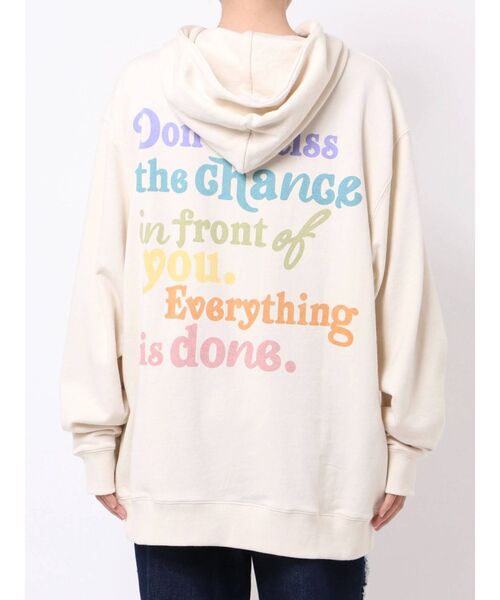 CALNAMUR（カルナムール）の「裏毛バックロゴフーディ（パーカー・レディース・ブラック/アイボリー・FREE）」の8枚目の写真