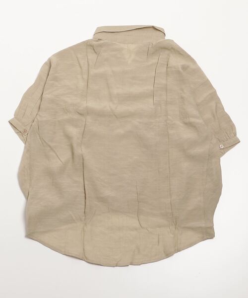 NAVY（ネイビー）の「RTスラブタケノコタックブラウス（シャツ/ブラウス・レディース・ホワイト/ベージュ/カーキ・フリー）」の4枚目の写真