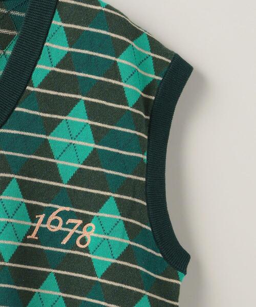 FORSOMEONE（フォーサムワン）の「＜FORSOMEONE(フォーサムワン)＞ RETRO KNIT VEST/ベスト（ベスト・メンズ・ケリー/ライトピンク・48/46）」の5枚目の写真