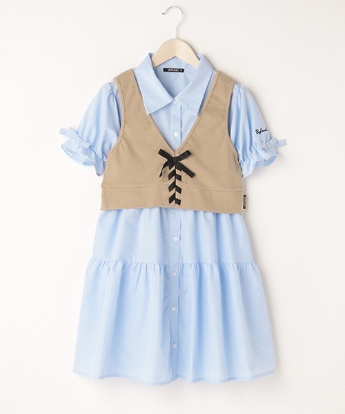 by LOVEiT（バイラビット）の「ビスチェつきマーメイドワンピース（ワンピース・キッズ・サックスブルー/オフホワイト/ブラック・150cm/160cm/140cm/130cm/120cm）」の3枚目の写真