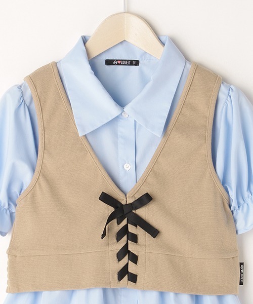 by LOVEiT（バイラビット）の「ビスチェつきマーメイドワンピース（ワンピース・キッズ・サックスブルー/オフホワイト/ブラック・150cm/160cm/140cm/130cm/120cm）」の6枚目の写真