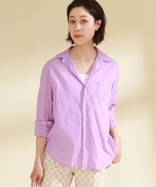 Ray BEAMS（レイビームス）の「Frank&Eileen / ORGANIC COTTON EILEEN シャツ（シャツ/ブラウス・レディース・ラベンダー・SMALL/X-SMALL）」の2枚目の写真