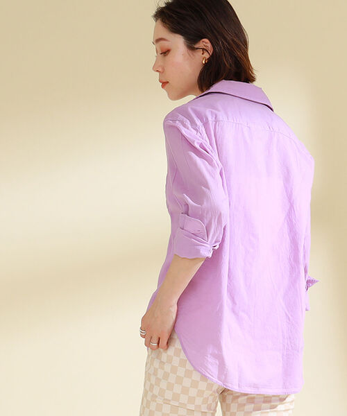 Ray BEAMS（レイビームス）の「Frank&Eileen / ORGANIC COTTON EILEEN シャツ（シャツ/ブラウス・レディース・ラベンダー・SMALL/X-SMALL）」の4枚目の写真