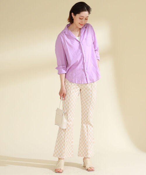 Ray BEAMS（レイビームス）の「Frank&Eileen / ORGANIC COTTON EILEEN シャツ（シャツ/ブラウス・レディース・ラベンダー・SMALL/X-SMALL）」の5枚目の写真