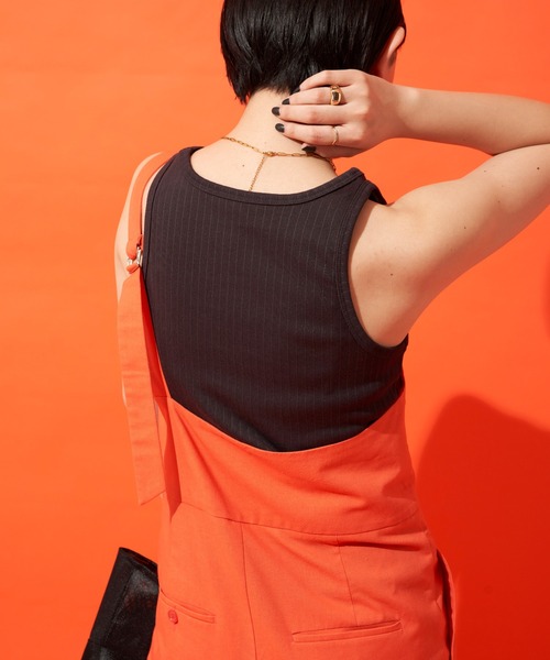 Aunt Marie's（アントマリーズ）の「アメリカンスリーブタンクトップ（タンクトップ・レディース・オレンジ/ブラウン/ホワイト/チャコールグレー・FREE）」の6枚目の写真