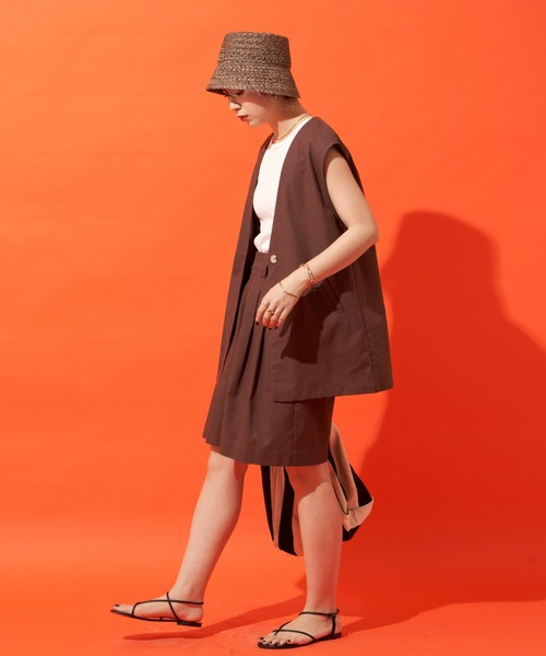 Aunt Marie's（アントマリーズ）の「アメリカンスリーブタンクトップ（タンクトップ・レディース・オレンジ/ブラウン/ホワイト/チャコールグレー・FREE）」の22枚目の写真