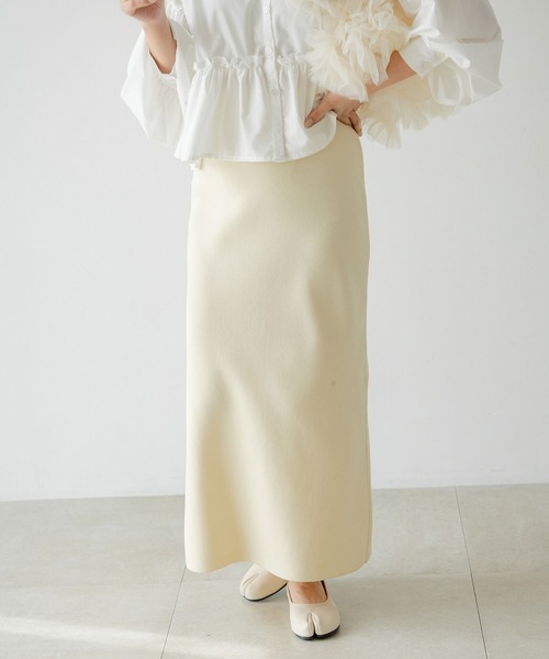 rectangle（レクタングル）の「スポンジニットナロースカート（スカート・レディース・ブラック/レッド/ブルー/グリーン/オレンジ/ブラウン/アイボリー/オリーブ/パープル・FREE）」の10枚目の写真