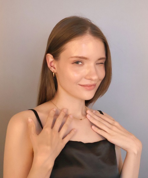 CEMONEMO(セモネモ)の「【金属アレルギー対応】 クリップ フープイヤリング / サージカルステンレス(イヤリング・レディース・シルバー/ゴールド・S/L)」の19枚目の写真