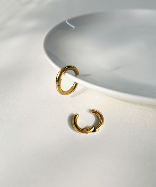 CEMONEMO(セモネモ)の「【金属アレルギー対応】 クリップ フープイヤリング / サージカルステンレス(イヤリング・レディース・シルバー/ゴールド・S/L)」の15枚目の写真