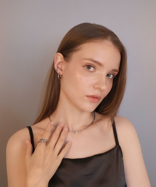 CEMONEMO(セモネモ)の「【金属アレルギー対応】 クリップ フープイヤリング / サージカルステンレス(イヤリング・レディース・シルバー/ゴールド・S/L)」の9枚目の写真